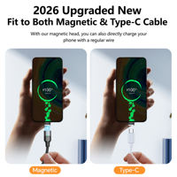 Câble de charge rapide magnétique Type-C 240W avec construction en aluminium et nylon et conducteur en cuivre pur pour téléphones iPhone et Android