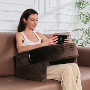 Tableta portátil escritorio sofá portavasos regazo reposabrazos Gaming almohada suave en el regazo almohada escritorio lectura almohada con reposabrazos para cama - Product Image 2