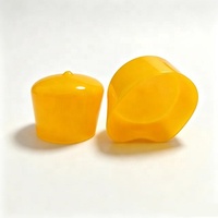 Capuchons de protection pour tuyaux d'échafaudage en acier résistants aux UV de 48 mm, rouges/jaunes, ronds, flexibles, en caoutchouc PVC