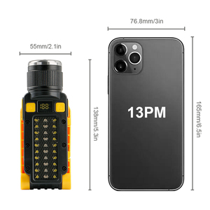 Luz <span class=keywords><strong>de</strong></span> Trabajo LED Recargable con Haz Principal o Luz Lateral Ancha, con Destello <span class=keywords><strong>de</strong></span> Advertencia Rojo y Azul para Reparación <span class=keywords><strong>de</strong></span> Automóviles y Camping - Product Image 6