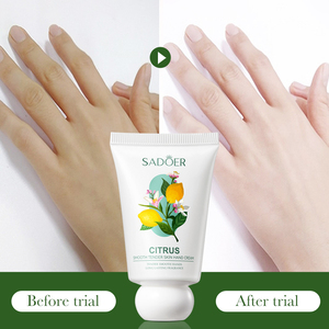 Crème pour les mains SADOER à l'agrumes, label privé bio, lissante, adoucissante, hydratante, nourrissante, blanchissante, anti-âge, anti-rides - Product Image 2