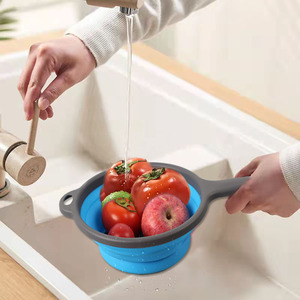 Panier de vidange pliable avec poignée 13-17 cm, passoire extensible pour le lavage des légumes, outil de cuisine - Product Image 2