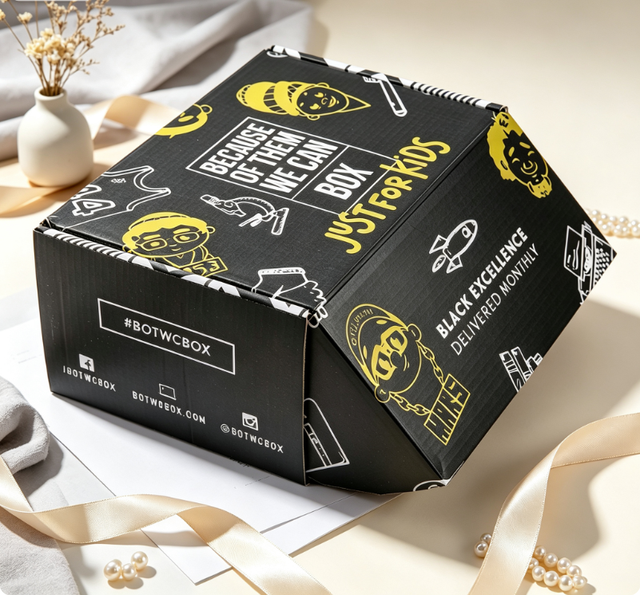 Custom Full Color Printed Corrugated Mailer Box for Kids Monthly Subscription Gift Packaging