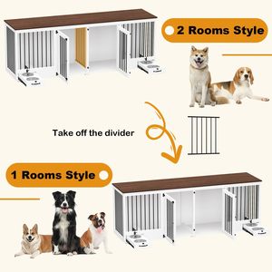 Paneles para perros de gran venta transfronterizos, villas interiores para perros, casas para perros y gatos pequeños y medianos, casetas para perros de acero y madera - Product Image 2
