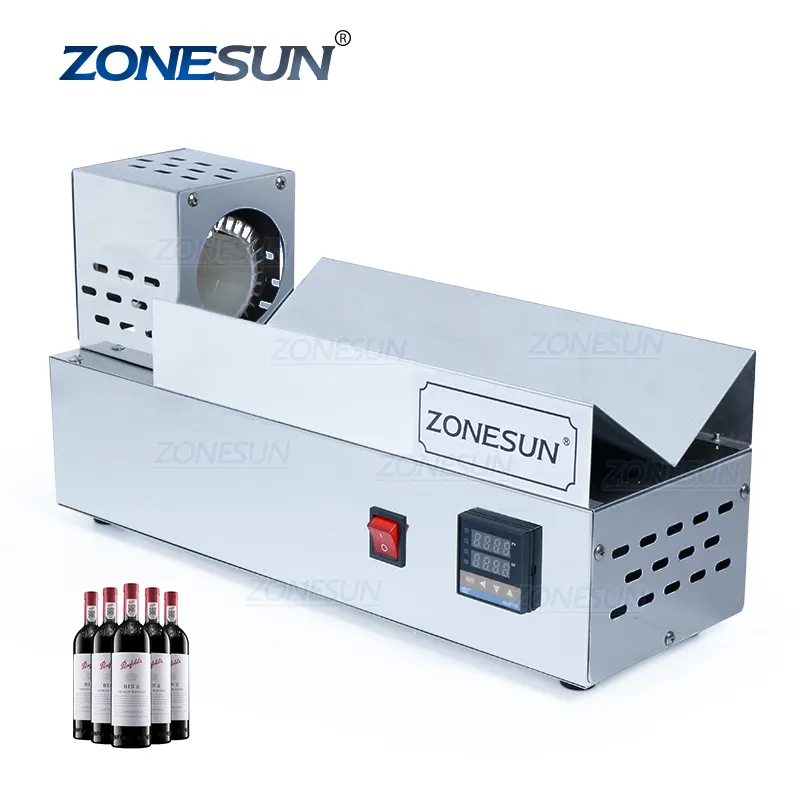 ZONESUN ZS-SX830 термостатическая ПВХ капсула бутылки вина рукава термоусадочная машина запечатывания