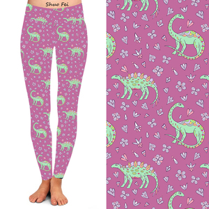 Leggings de <span class=keywords><strong>yoga</strong></span> taille haute pour femme, imprimé dinosaure mignon, coupe ajustée, collants graphiques fantaisie, pantalon d'entraînement, vêtements de détente pour les fêtes - Product Image 1