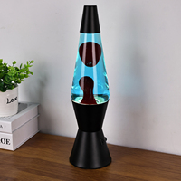 Lumière à gouttes de lave à mouvement personnalisée de luxe, DC 24W, design du milieu du siècle, faible consommation d'énergie, LED, bouteille en verre métallique noir, décoration intérieure