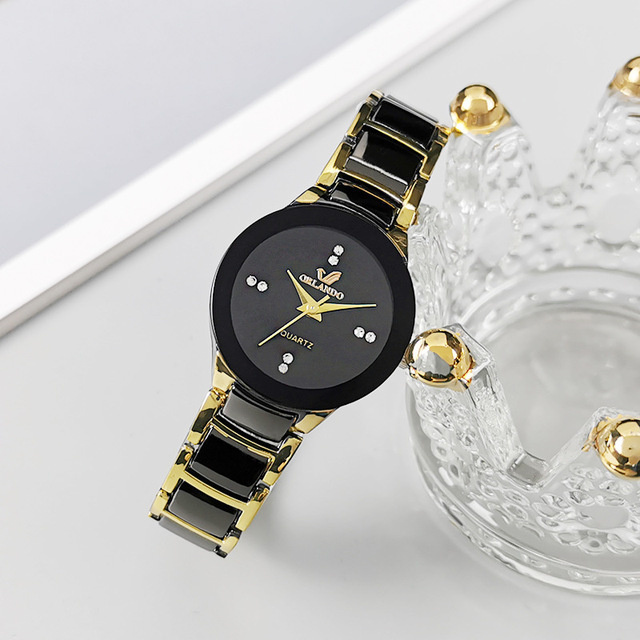Beimai OEM Watch Stylish and Simple Diamond-set Tungsten Steel Quartz Watch