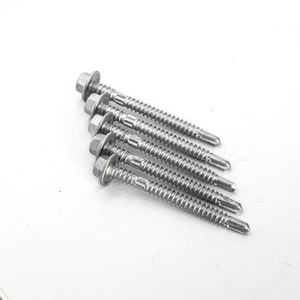 Vis autoperceuse métrique/pouce en acier au carbone avec tête à rondelle métallique galvanisée à chaud pour applications de toiture - Product Image 1