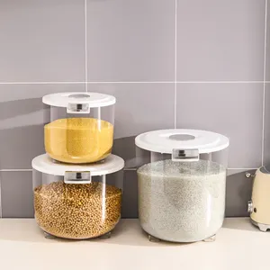Utensílios domésticos de cozinha grande 10kg 15kg balde de armazenamento de arroz feijão recipiente dispensador de armazenamento de alimentos secos