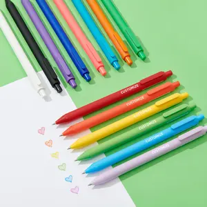 KACO Gel kustom pena hitam murni pena warna hijau muda barel 0.5mm titik halus perlengkapan alat tulis kantor sekolah rumah