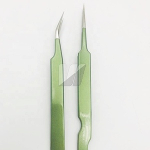 Pince à épiler en acier inoxydable de volume droit mince vert lime international polyvalent professionnel de haute qualité - Product Image 2