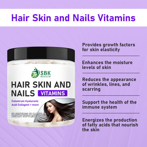 Private Label Hair Skin and Nails Vitamins Capsules with Vitamin B6 Supports Normal Provides Growth Factors For Skin Elasticity - Product Image 5