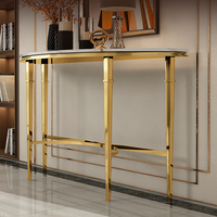 Meubles de salon USA, table console minimaliste en marbre, prix de gros, table d'entrée moderne, table console de luxe pour couloir