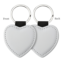 Supports vierges pour sublimation en cuir PU tissé écologique, en forme de porte-clés, pour sublimation simple ou double, petites décorations et ornements