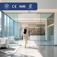 Système d'opérateur de porte coulissante automatique robuste Turtech HH125 150KG, CE, faible bruit, design moderne pour hôtels et centres commerciaux
