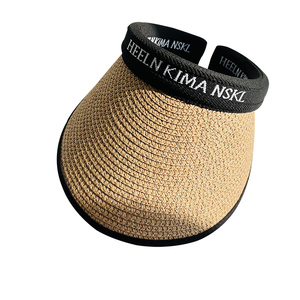 Heeln Kima Nskl Sombrero con visera de paja, color beige, ajustable, de ala ancha, protección solar para mujer, verano, playa, ciclismo - Product Image 1
