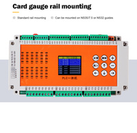Huaqingjun 24DI 24DO Salidas de relé Temporizador PLC Entradas analógicas de 2 canales Salidas 0-20mA 4-20mA Controlador PLC para sensores