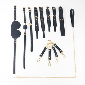 BDHM Bondage Kit Luxury Adult SM <span class=keywords><strong>Sex</strong></span> Toys Maleta de cuero empacada para parejas para BDSM - Product Image 5