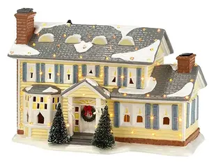 Custom magic polyresin led Christmas decor ornaments Vacation village house