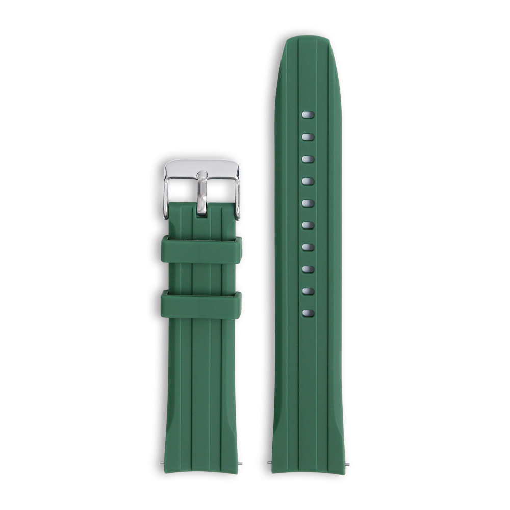 Silicone Watch Strap Band 20mm 22mm Curved End Silicone Strap