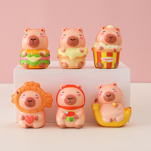 Capybara Taiyaki Squishy <b>Toy</b> Soft Cute Slow Rising Stress Relief <b>Desk</b> Decor Animal Figure Bulk Wholesale - Product Image 5