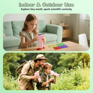 1000倍デジタルハンドヘルド顕微鏡 子供用 2インチIPSスクリーン HDビデオ 科学玩具 STEM教育ツール - Product Image 3