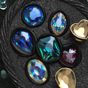 Tête de sceau à la cire de la série Gemstone, imitation diamant œil de chat, forme irrégulière, pour décoration - Product Image 1