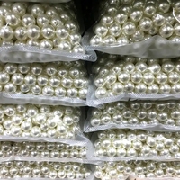 Perles en plastique ABS blanches crème à trou traversant et demi-trou, en vrac, vente en gros