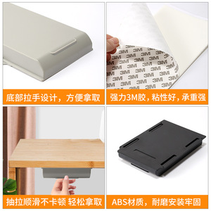 Office Organizer Rectangle <b>Wall</b> Mounted Type 190 Grams Solid Color Storage Box For <b>Desk</b> And Stationery - Product Image 4