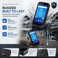 Lector RFID UHF Android 13 IP67 PDA Resistente de Mano de 5.2 Pulgadas 4GB 64GB Escáner de Códigos de Barras 1D 2D NFC 4G WiFi