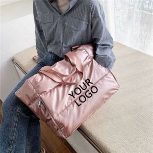 Bolsa de Gimnasio de Nailon de Gran Capacidad con Logotipo Personalizado, Bolsa Deportiva con Bolsillo Impermeable para Artículos Mojados, Cierre de Cremallera, Correa para el Hombro, Ideal para Natación, Yoga y Viajes - Product Image 2