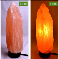 Offre Spéciale 5-7kg grandes lampes naturelles en cristal de sel de l'Himalaya avec base en bois plus faible