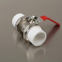 Vente en gros Vanne à boisseau sphérique double union Fabricants de plastique Raccords PPR Vanne à boisseau sphérique double union