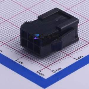 HX30002-6R bk Housing (Wire-to-Board / Wire-to-Wire) P=3mm Connector ( Jack Structure: 2x3P )( Pitch: 3mm )( Row Spacing: 3mm ) - Product Image 2