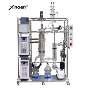 Herbal Separation Purification Glass Short Path Wiped Film Molecular Distillation System