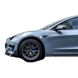 Kit de carrocería de ala de alerón para Tesla modelo <span class=keywords><strong>3</strong></span>, difusor trasero de fibra de carbono, estilo V, al mejor precio - Product Image 2