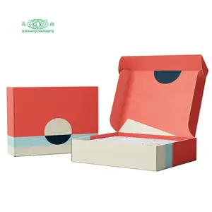 Embalagem personalizada de papel para embalagem de roupas, produtos cosméticos de maquiagem, logotipo personalizado, embalagem de papel