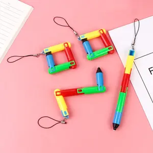 Foldable ballpoint कलम झुकने कलम नवीनता बच्चों के सीखने की स्टेशनरी