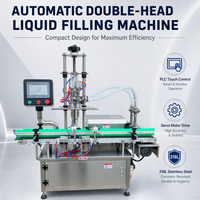 Machine de remplissage automatique pneumatique THE ONE à 2 têtes avec pompe à engrenages pour liquides et pâtes, idéale pour les petites entreprises, avec courroie