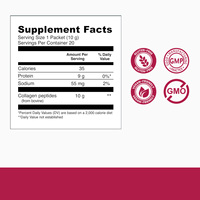 Peptides de collagène non aromatisés OEM - 10g de protéines de bœuf nourri à l'herbe par portion, 20 sachets, prêt pour l'étiquetage privé