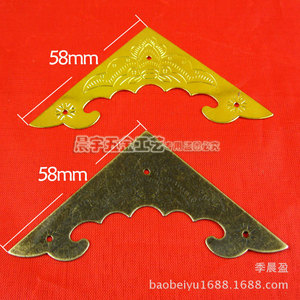 Caja de regalo de pieza de esquina plana de murciélago Chengyu C067, accesorios de protección de patrón de bolsa de esquina de parche antiguo - Product Image 2