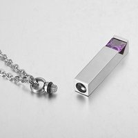 Colgante de Cremación para Niños, Diseño Clásico Ortodoxo en Forma de Cubo de Cristal, Acero Inoxidable, Ecológico, Duradero e Impermeable