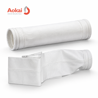Sac filtrant en polyester avec anneau à pression pour usine de traitement du malt, sacs filtrants en polyester pour dépoussiéreur avec bande à pression