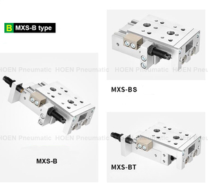 MXS Material Restriction Air Slide Table MXS16-10-20-30-40-40 2 Ends Adjustment Buffer Dual Rod Slide Cylinder