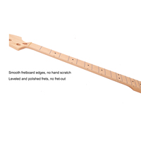 Manche de guitare basse jazz premium à 4 cordes, en érable, rayon de 9,5 pouces, trous de 18 mm, 20 frettes, finition satinée naturelle