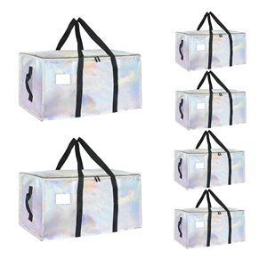 Extra <b>Large</b> Moving Bags with Zipper - Heavy Duty Tote for Packing Clothes Durable Storage <b>Bin</b> Organizer - Product Image 2