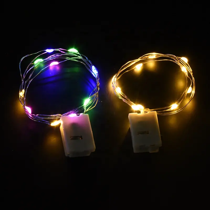Indoor gift box decorative Christmas lighting magic led fairy string lights 1m flash mini copper wire fairy lights