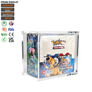Boîte de présentation en acrylique transparente à aimants puissants pour collection de cartes TCG Pokemon English Ex Era <span class=keywords><strong>Evolutions</strong></span> <span class=keywords><strong>Booster</strong></span> Box scellée - Product Image 1