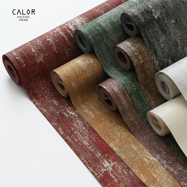 CALOR New Bronze Paper Flower Wrapping Material Paper Christmas Wallpaper Rolls